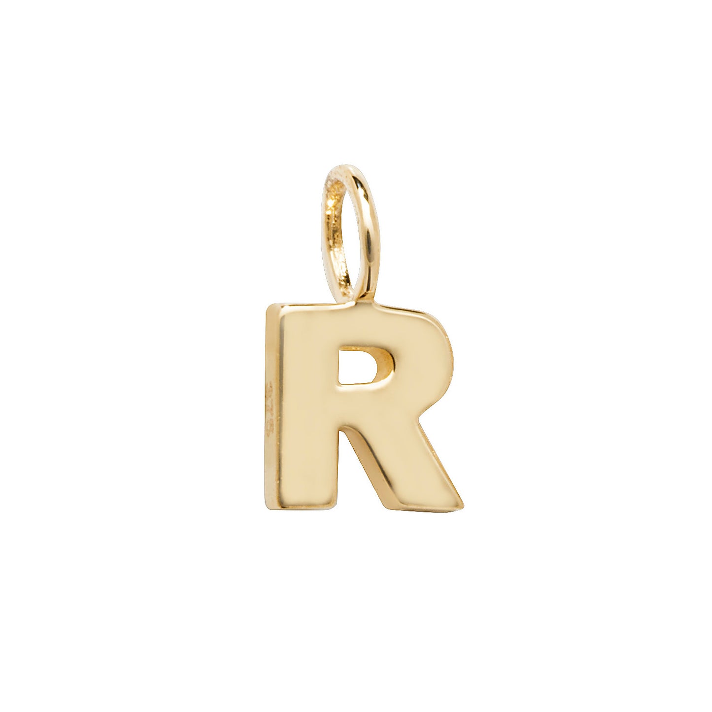 9ct Yellow Gold Small Initial Letter Pendant - Full Alphabet available