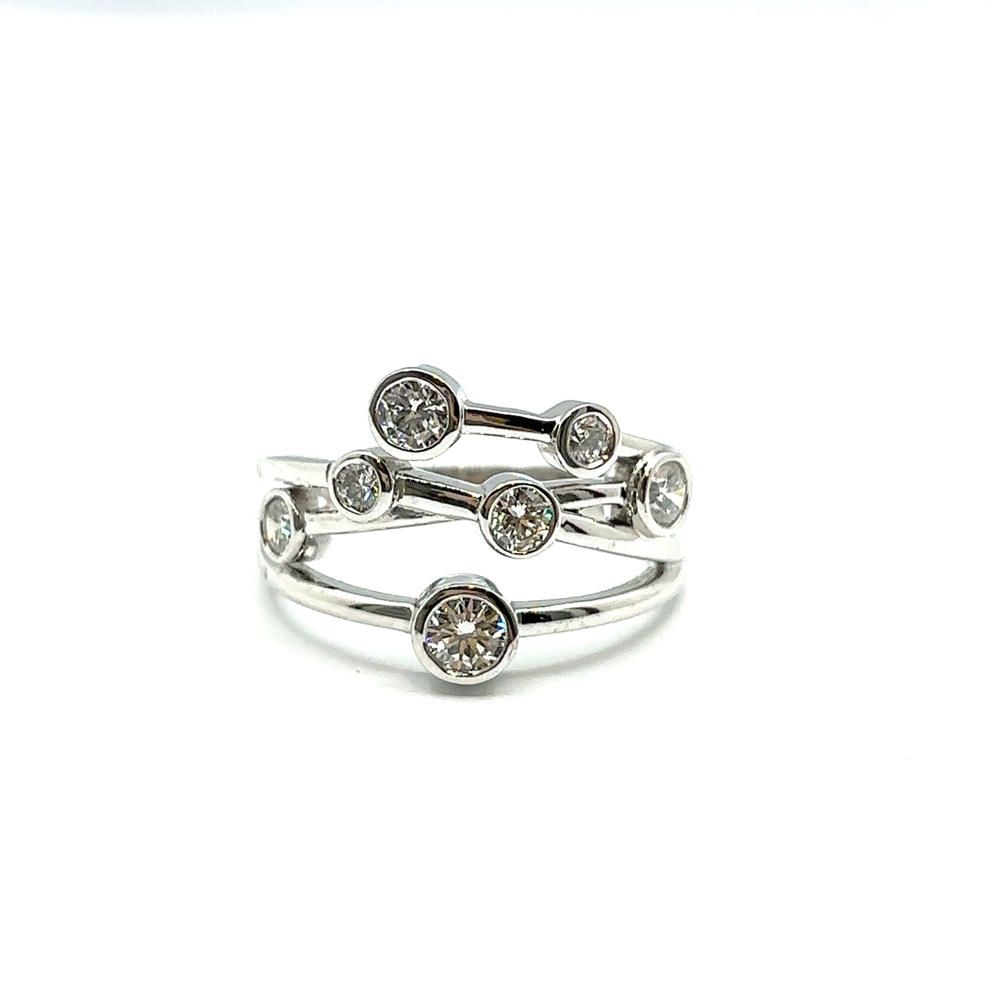 “Rain Dancing” Bubble Ring in 9ct White Gold and Diamond