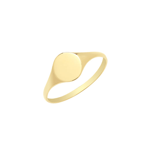 9ct Gold Mini Oval Signet Ring