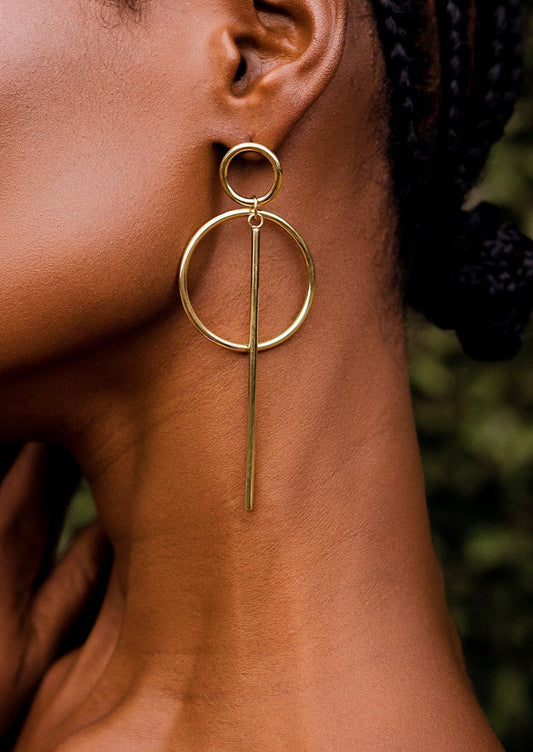 "Ayanna" 24 Carat Gold Plated Drop Earrings