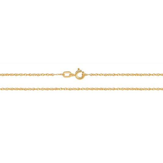 9ct Yellow Gold 18" Diamond Cut Chain