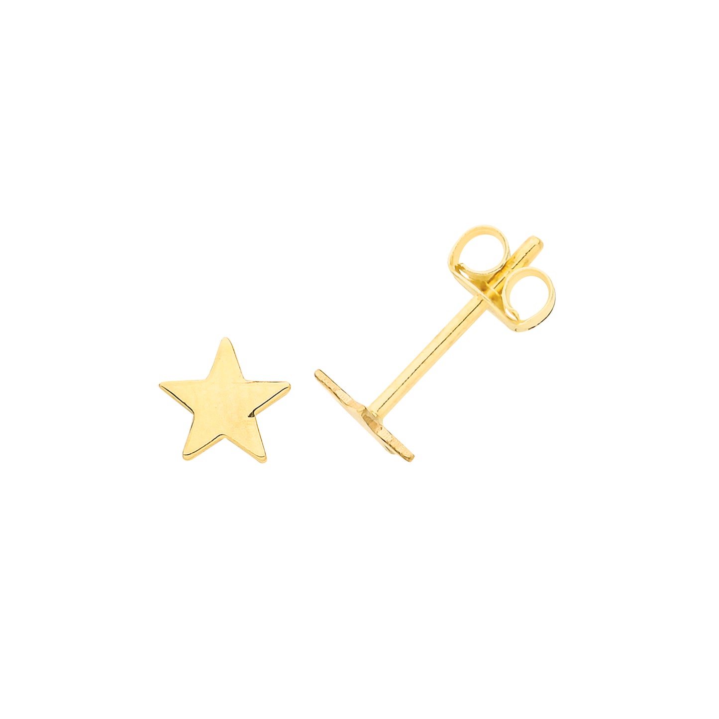 9ct Yellow Gold Mini Star Stud Earrings
