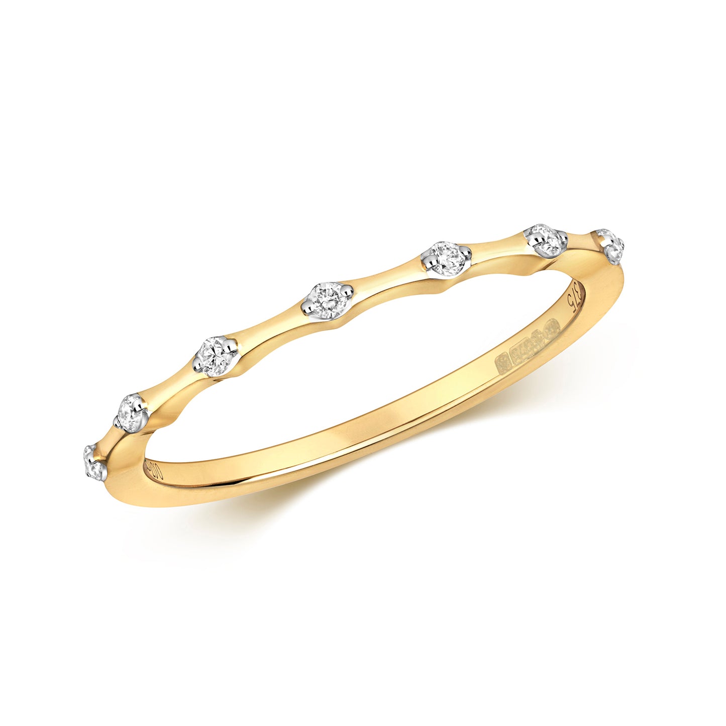 7 Diamond Stackable Ring in 9ct Gold